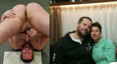 This guy deserves a mention. Not only is he a keen selfsucker, he loves his own cum so much that he has to compete with his wife to eat it. She seems quite proud  though that he has a hunger for his own seed too. Nice!