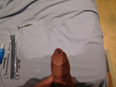 Held in place by my foreskin
